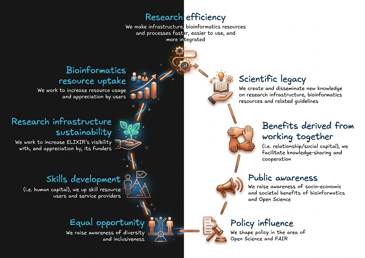 ELIXIR impact areas diagram